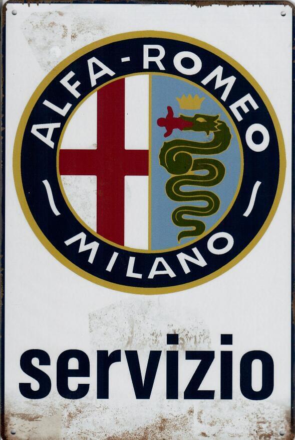 Alfa Romeo Servizio - Old-Signs.co.uk